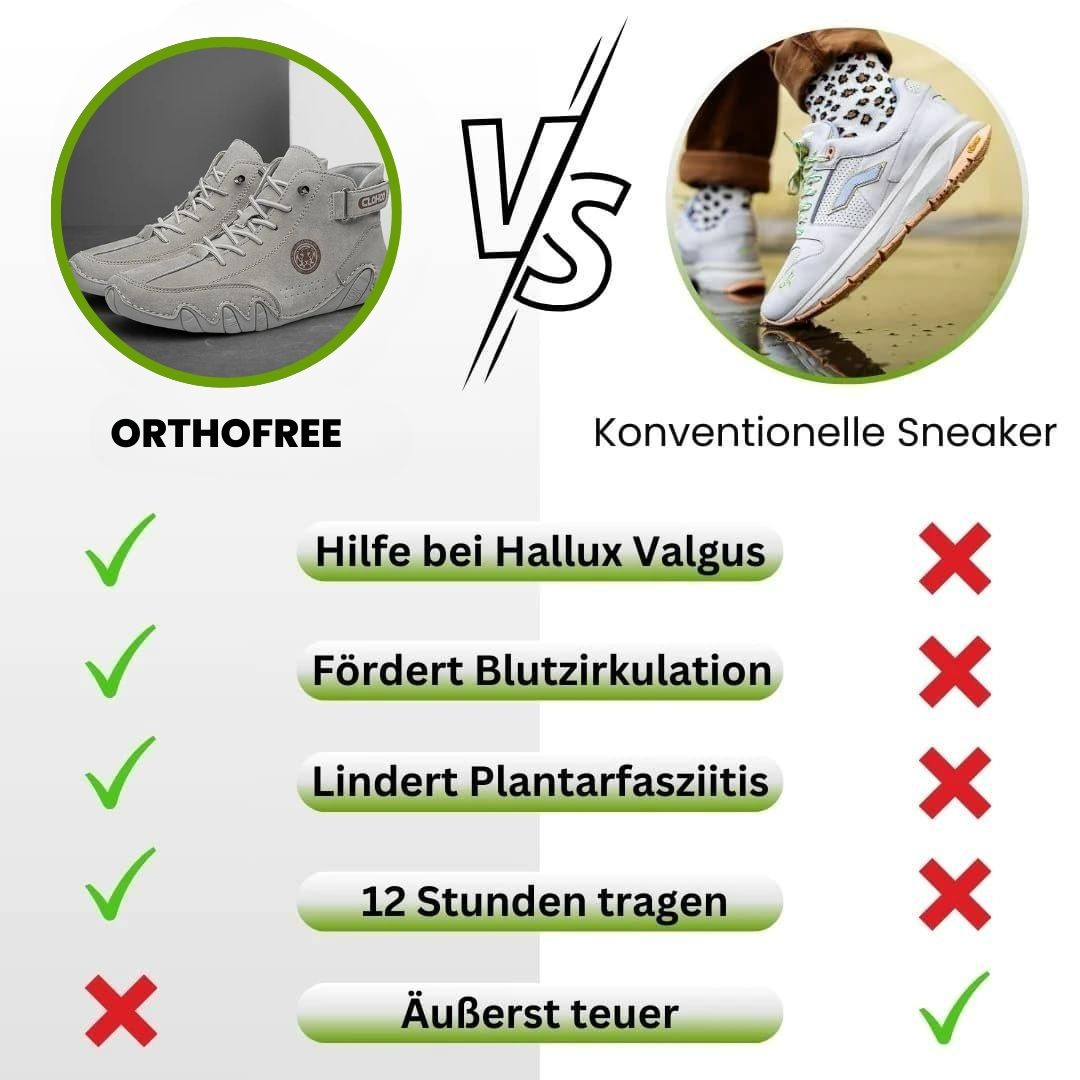 OrthoFree - ergonomische, schmerzlindernde & wasserdichte Leder-Barfußschuhe